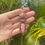 Thumbnail: Thulite + Pink Opal Copper Mohave Turquoise + Pink Australian Opal Amulet