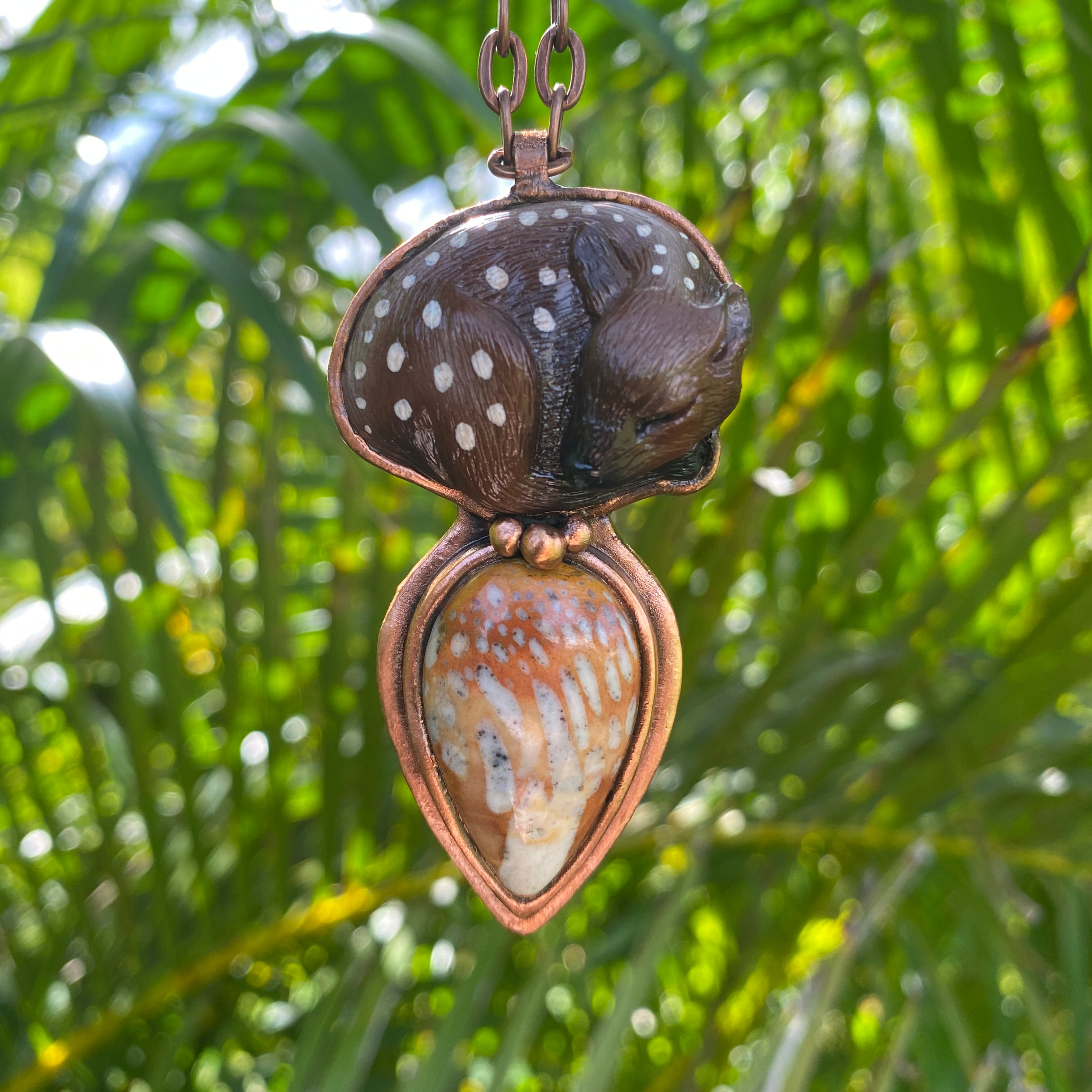 Sleeping Fawn + Deer Fawn Jasper Totem