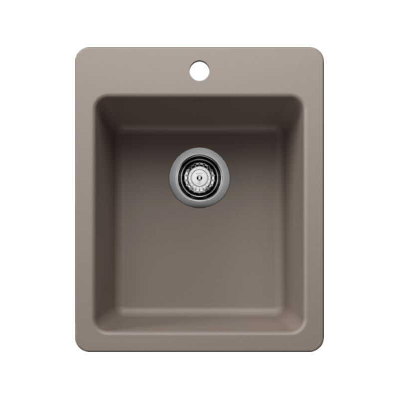Blanco - Liven 1-Bowl Dual Mount Bar Sink, Cinder