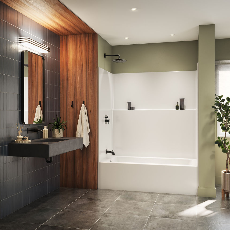 PN- Galatea TS6032 AcrylX™ Alcove Left Hand Drain One-Piece Tub Shower