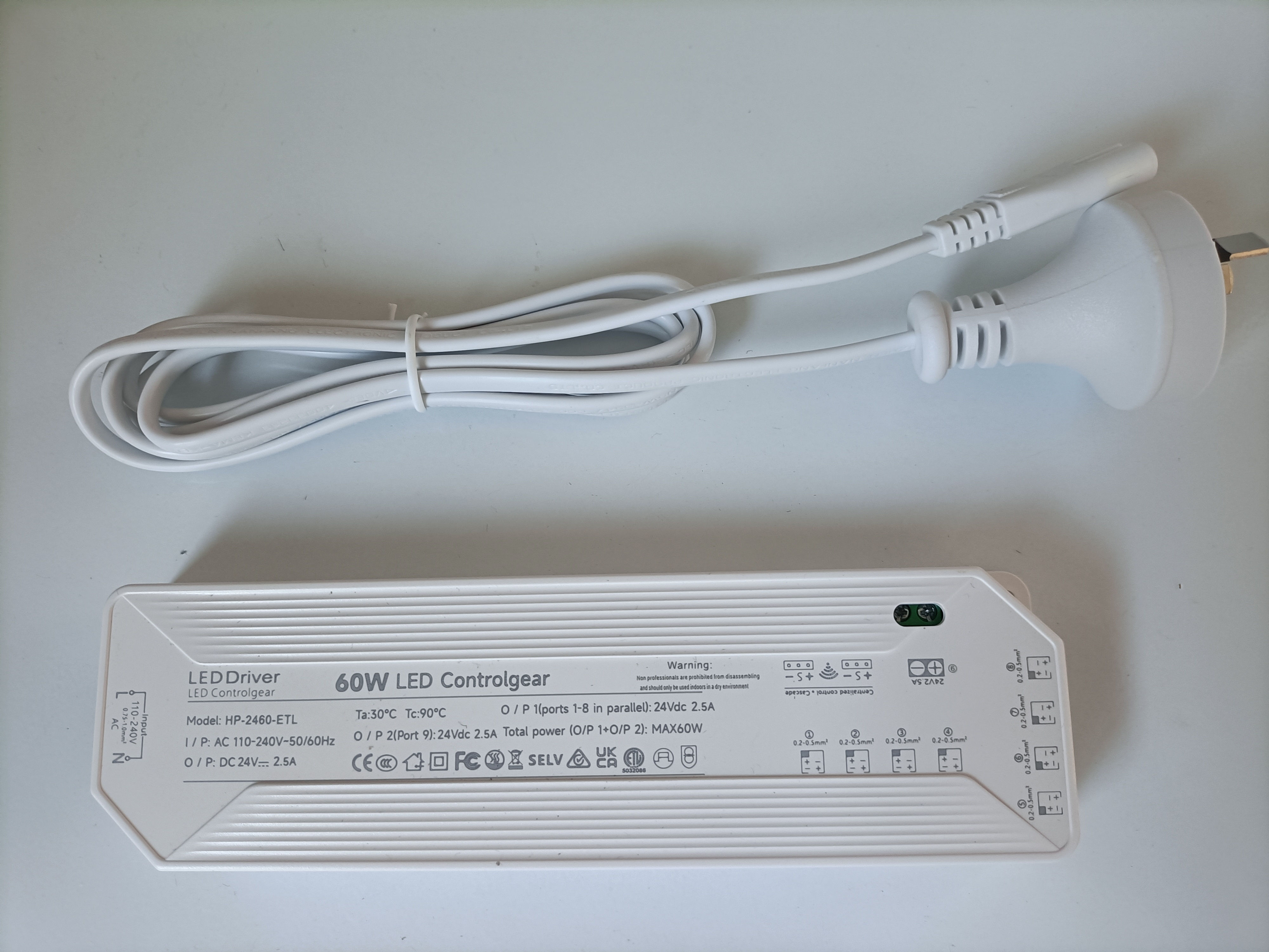 DC24V 60W LED Constant Voltage Cabinet Light Power Supply