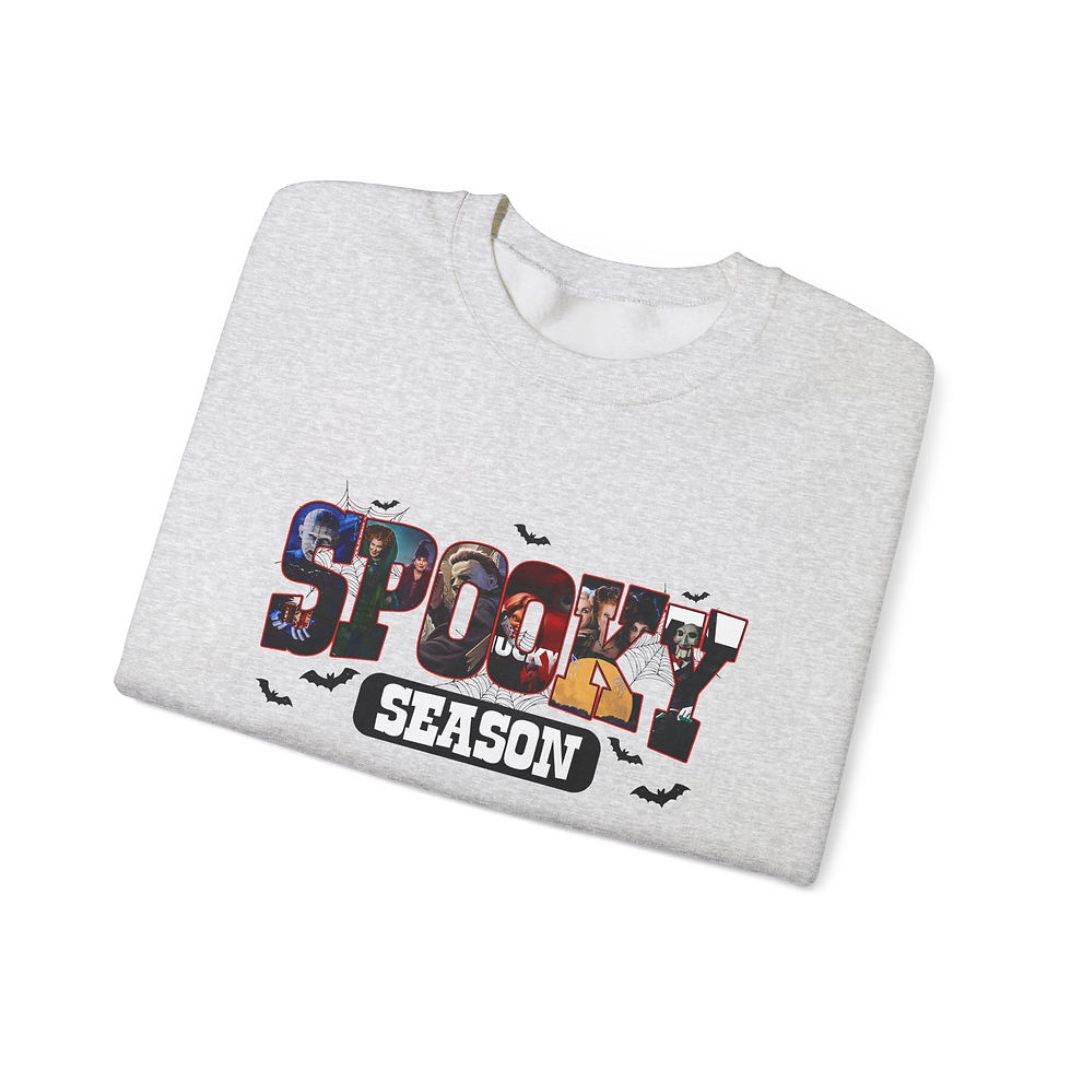 Thumbnail: Spooky Season VHS Halloween Movie Crewneck Sweatshirt
