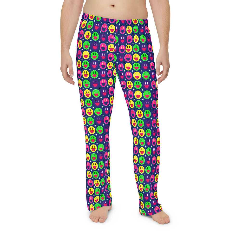 Colorful Smiley Face Pajama Pants