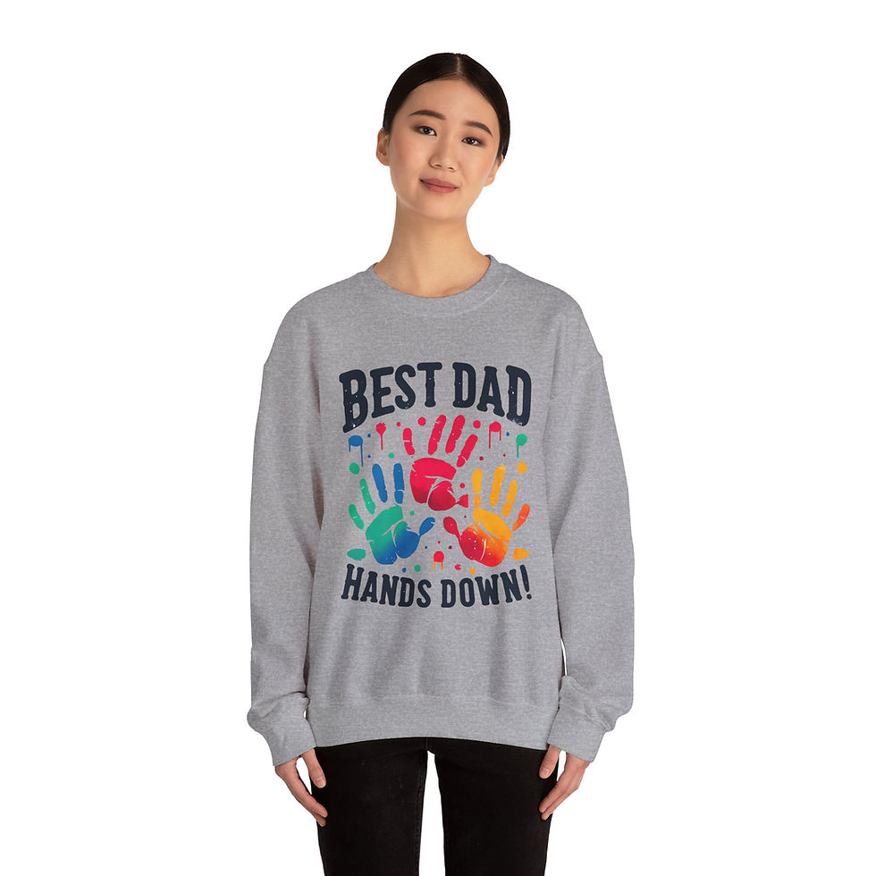Thumbnail: Dad Sweatshirt - Best Dad Hands Down - Unisex