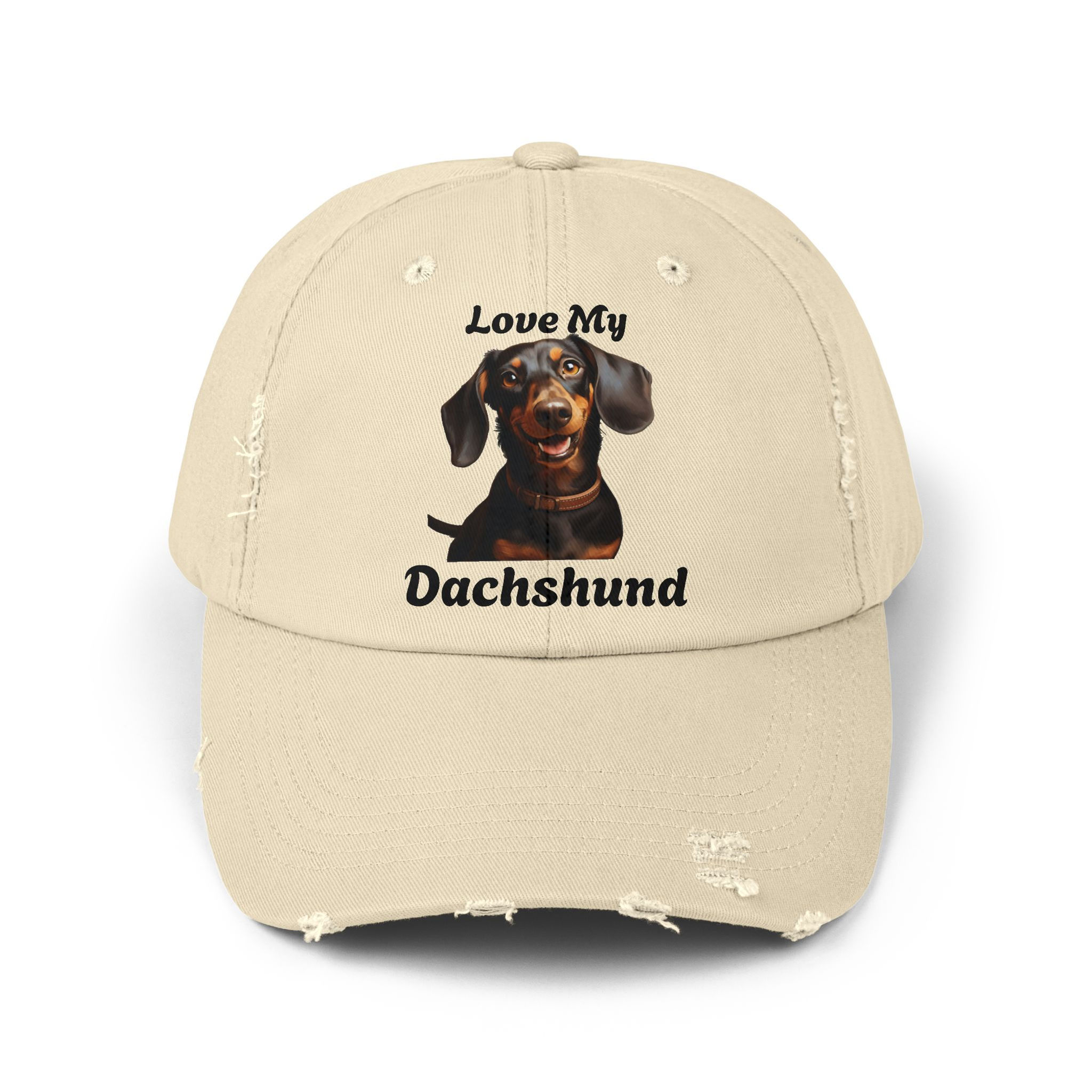 Unisex Distressed Dog Lover Cap - Dachshund