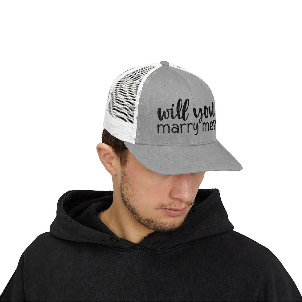 Thumbnail: Snapback Cap 'Will You Marry Me' Proposal Hat