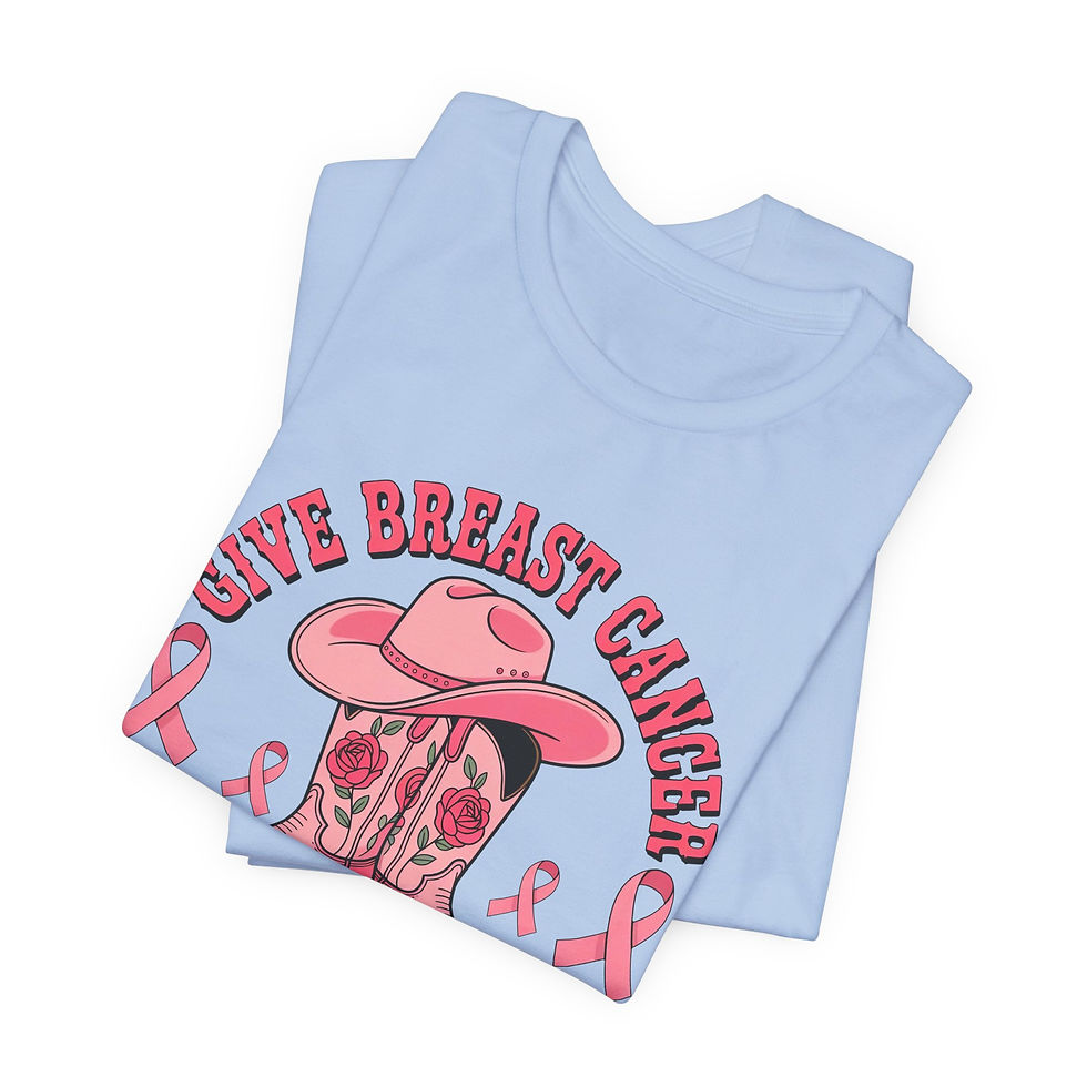 Thumbnail: Breast Cancer Awareness Tee, Give Breast Cancer the Boot Shirt Tee