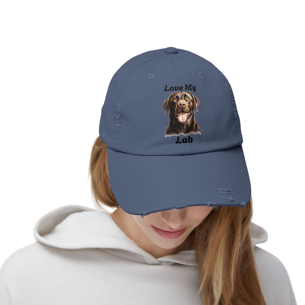Thumbnail: Unisex Distressed Dog Lover Cap - Lab