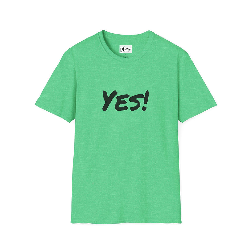 Thumbnail: Unisex T-Shirt Yes and No Design Front and Back Print