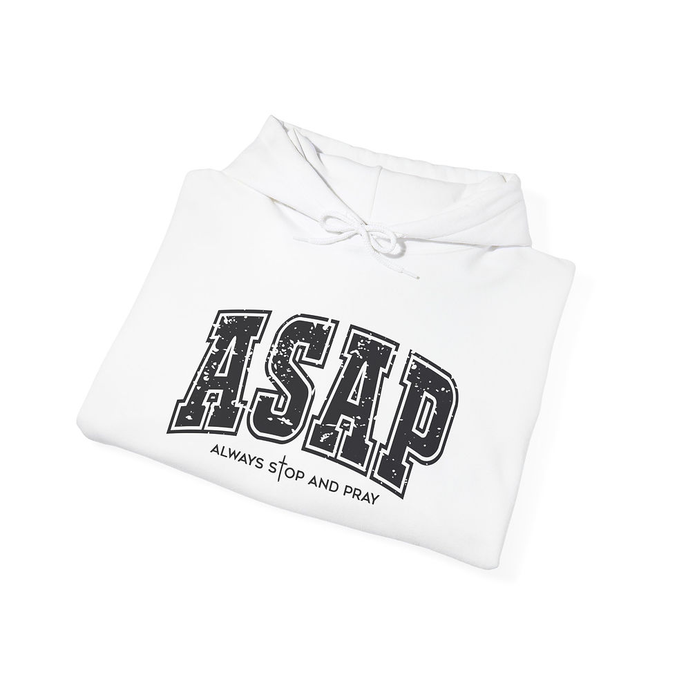 Thumbnail: 'Always Stop and Pray' ASAP Faith-Inspired Unisex Hooded Sweatshirt