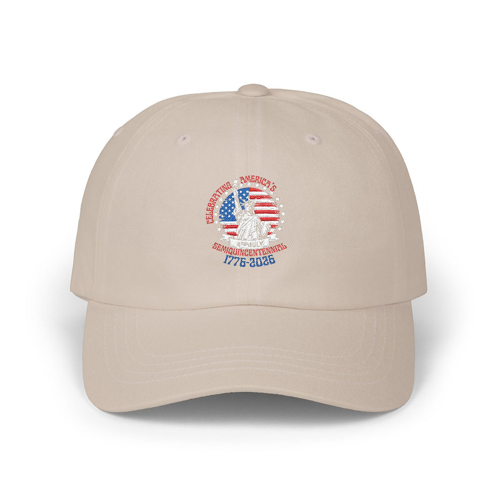 Thumbnail: 250 Years of Freedom Dad Cap | American Flag Anniversary Embroidered Hat
