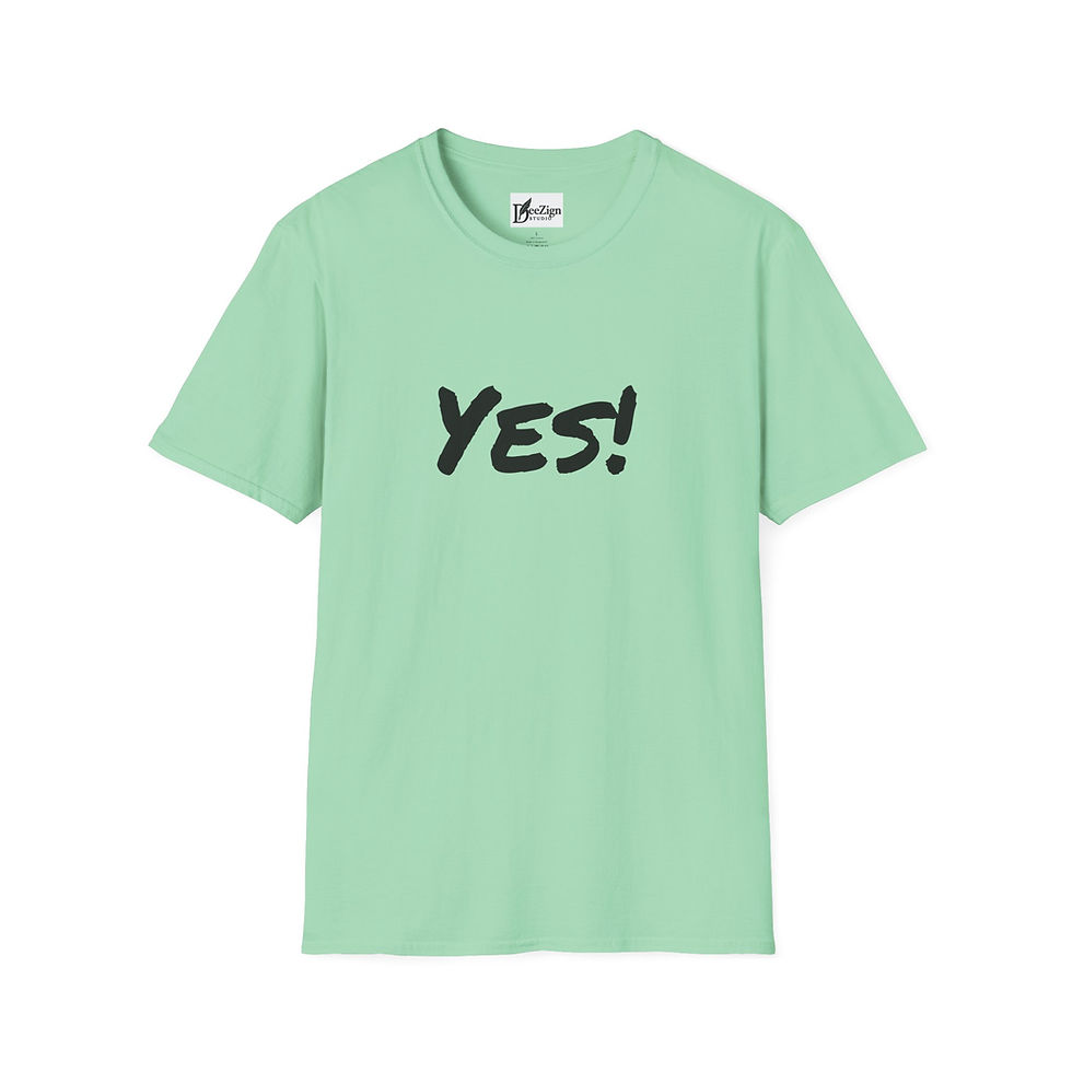 Thumbnail: Unisex T-Shirt Yes and No Design Front and Back Print