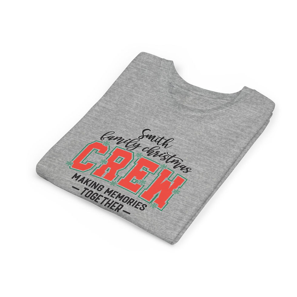 Thumbnail: Personalized Family Christmas Crew Youth Tee