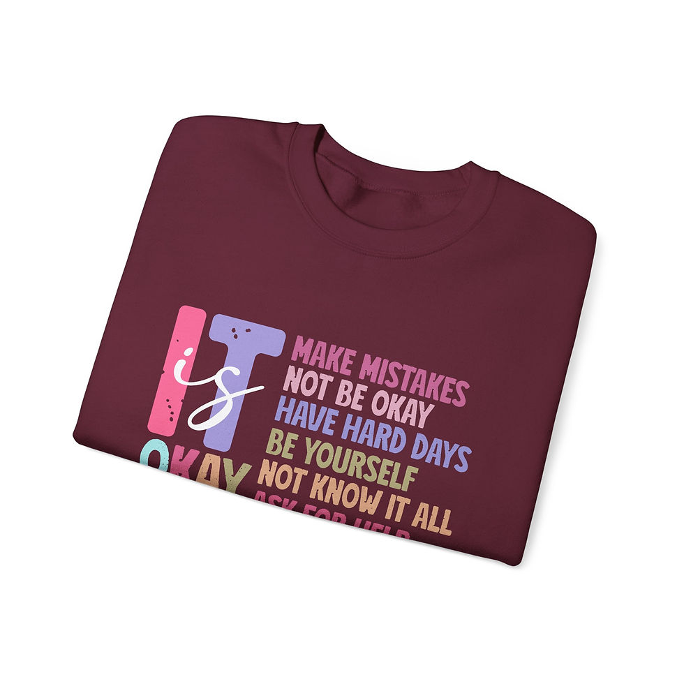 Thumbnail: It Is Okay To... positive mental health sweatshirt 