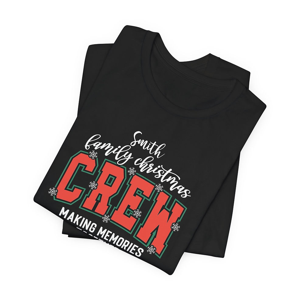 Thumbnail: Personalized Family Christmas Crew Tee