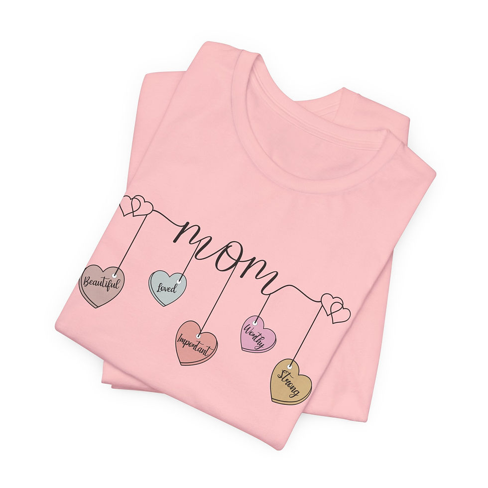 Thumbnail: Mom Hearts Tee | Mama with Heart Design, Mother's Day, Family Love Shirt
