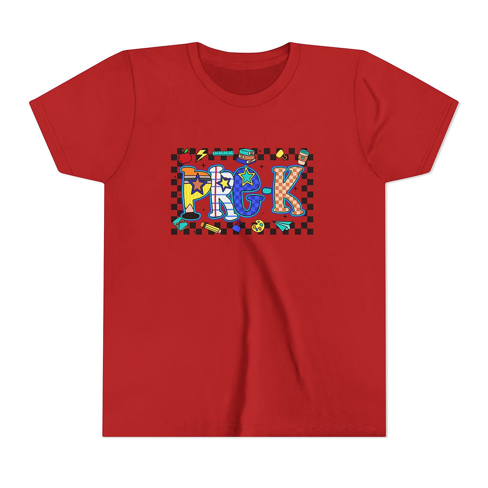 Thumbnail: Kids Short Sleeve Tee - Pre-K Shirt for Little Students