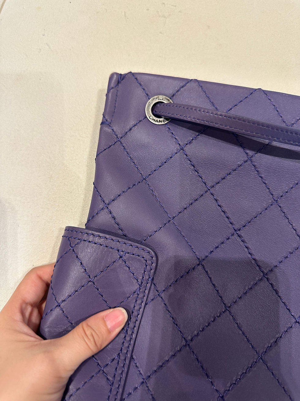 Thumbnail: Chanel Purple Chic Stitch Shoulder Bag