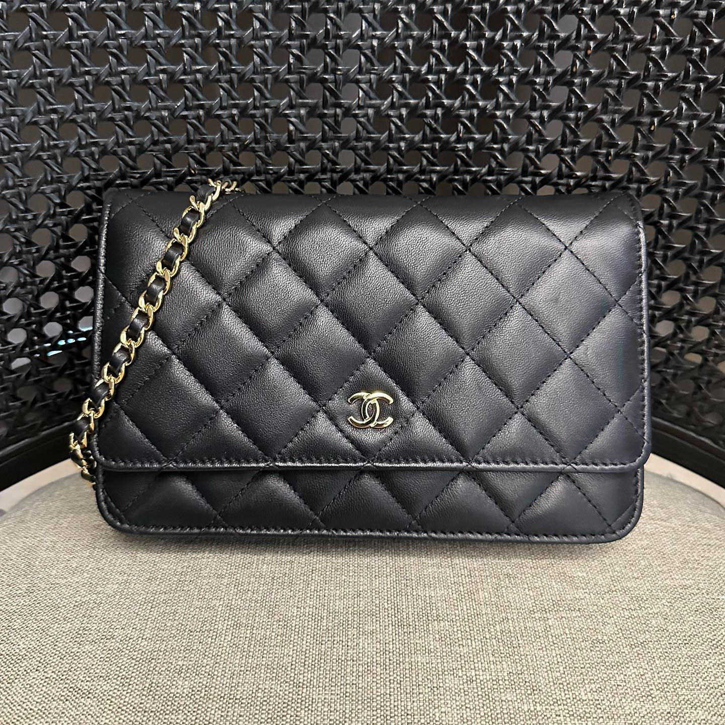 Chanel Wallet On Chain Black Lambskin GHW
