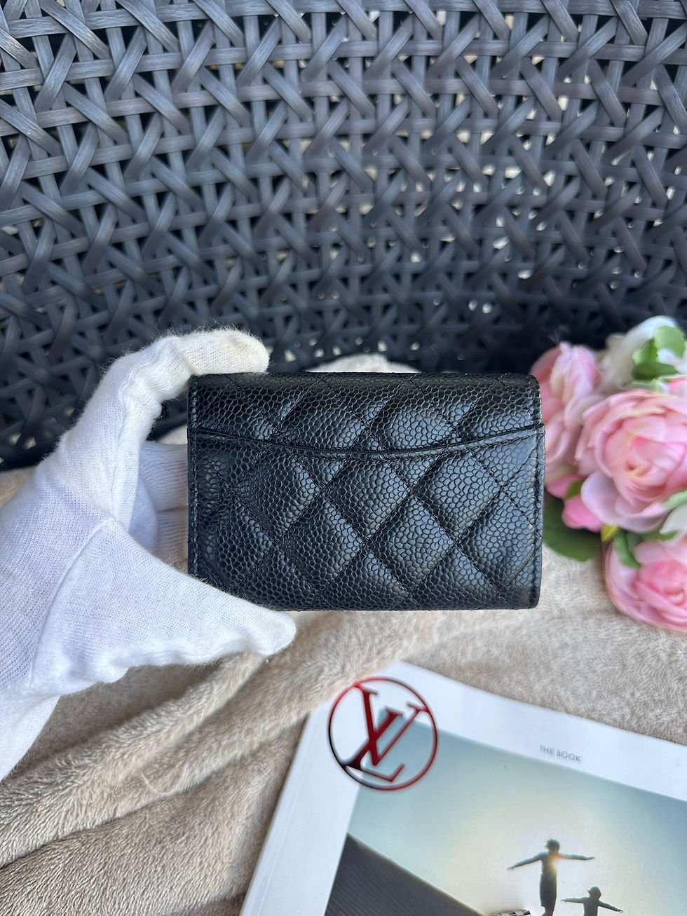 Thumbnail: Chanel Classic Flap Card Holder Black SHW