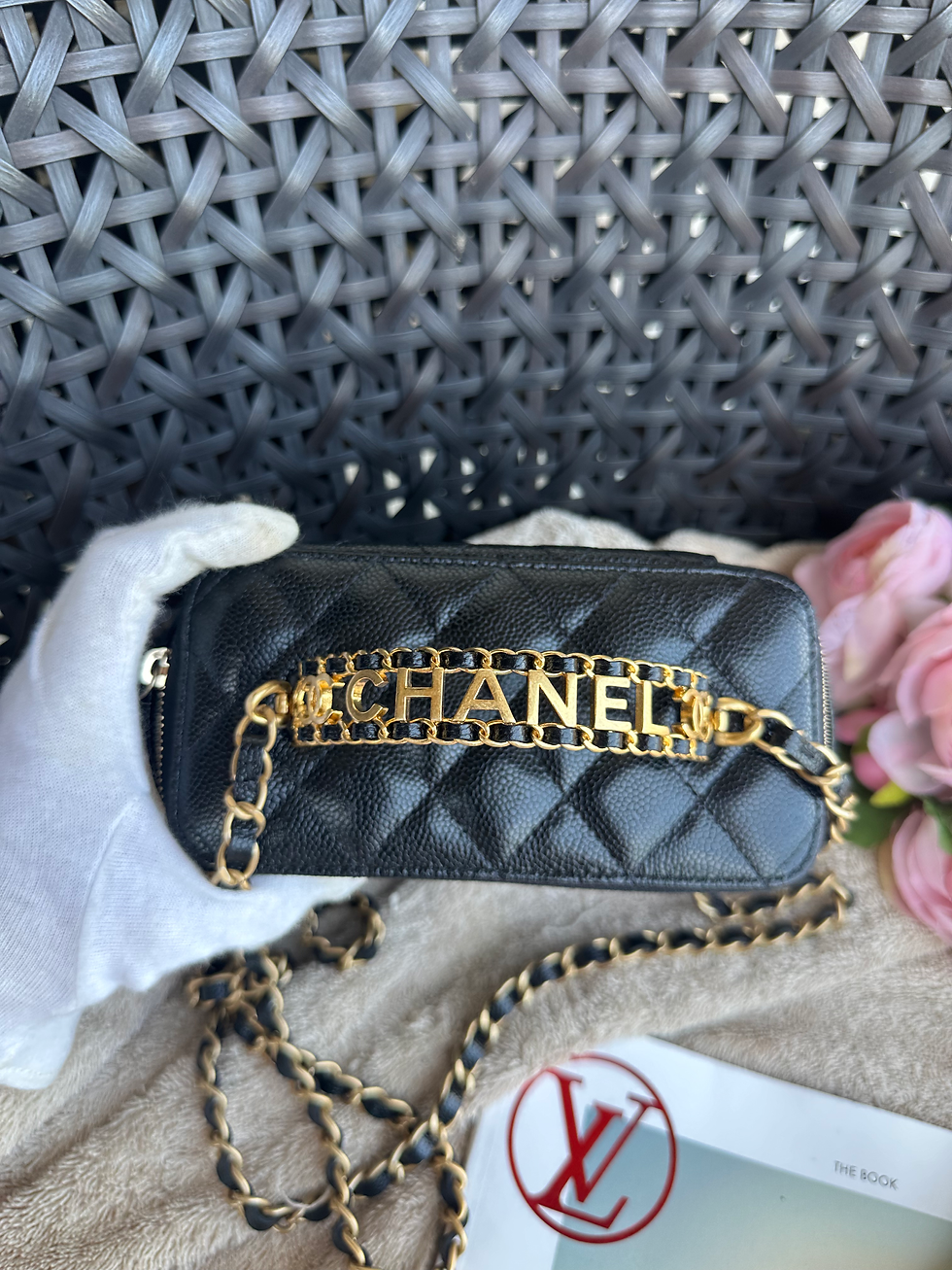 Thumbnail: Chanel Pick Me Up Handle Small Vanity Black GHW