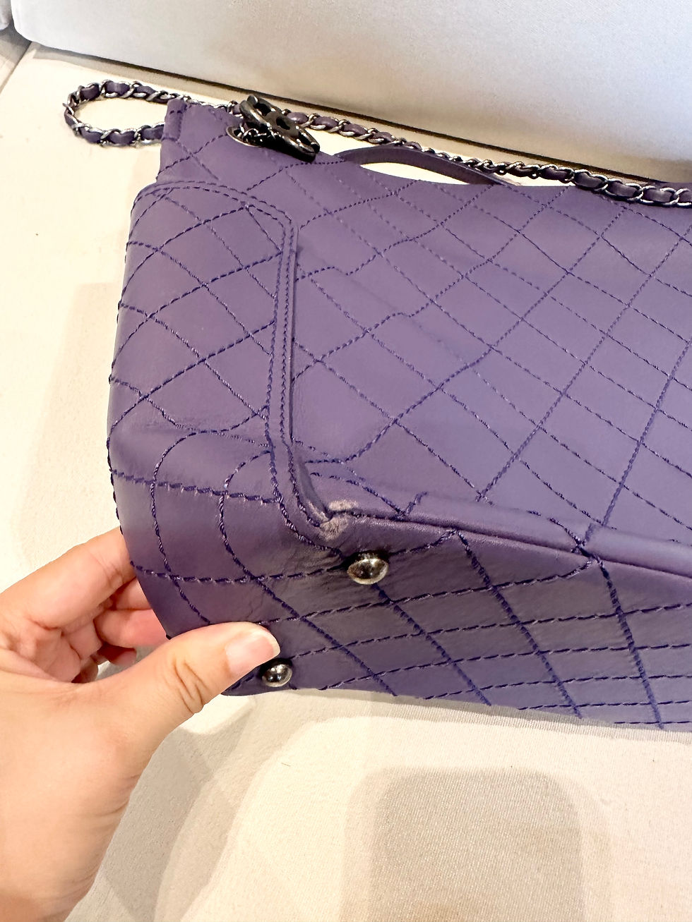 Thumbnail: Chanel Purple Chic Stitch Shoulder Bag