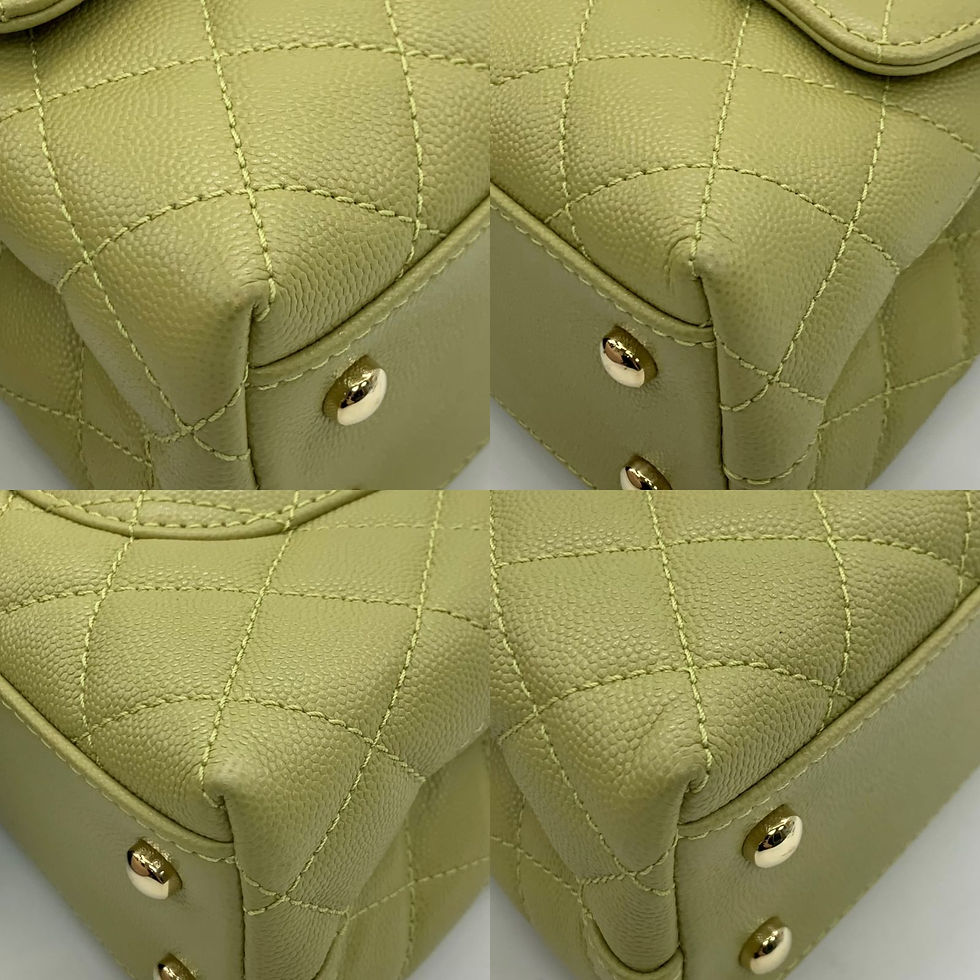 Thumbnail: Chanel Coco Handle Bag Small Pistachio Caviar GHW