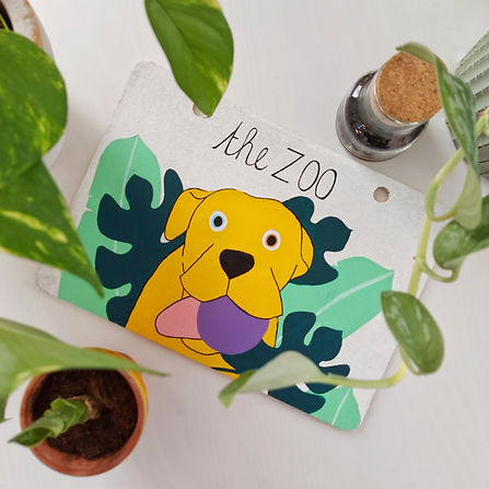 Hand-painted signage for the animal shelter. By SJ Design.