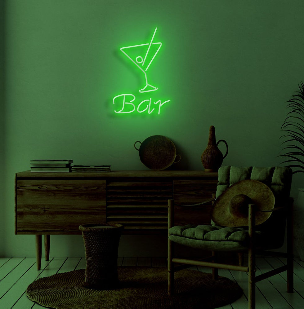 Thumbnail: 'Bar and Glas' Neon Sign