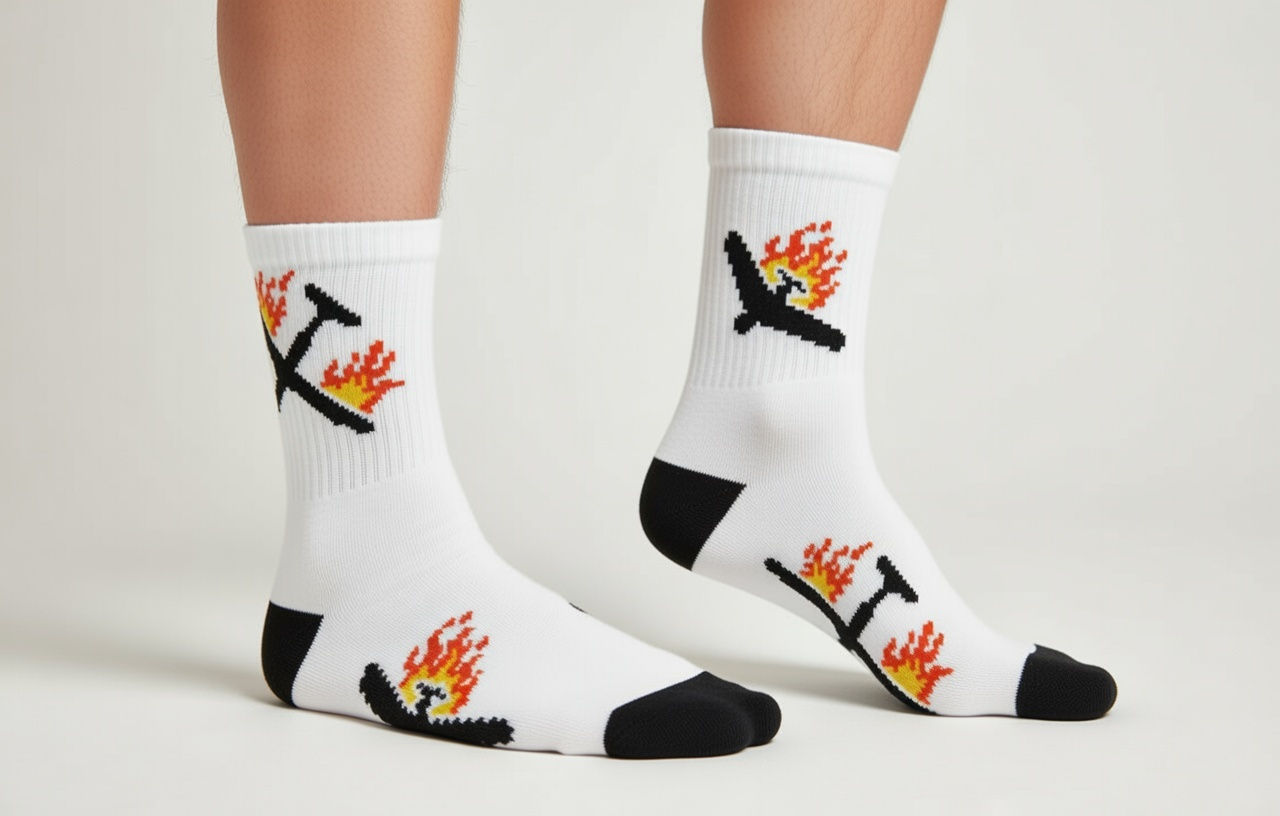 Flamin Drone Socks