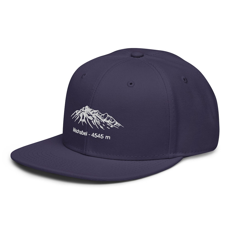 Miniaturbild: Flachdach Cap | Mischabel Berg Wallis in grau bestickt | Unisex