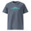 Miniature : Bio Baumwolle T-Shirt in teal, Wallis Mischabel Berg in Dark Heather Blue, Vorderansicht