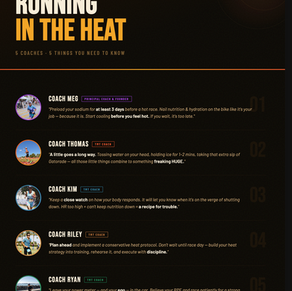 top tips for running in the heat