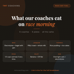 What Our Coaches Actually Eat on Race Morning