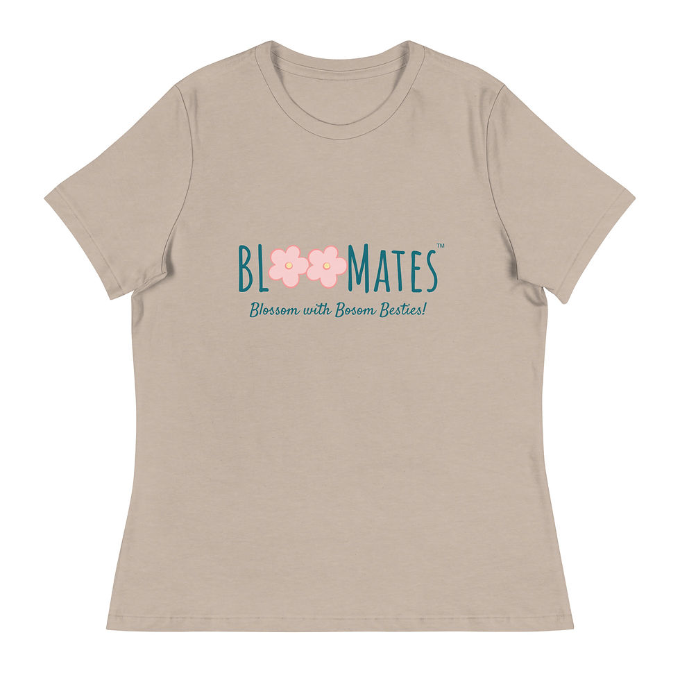Thumbnail: Women's Relaxed T-Shirt w/Pink Flowers and Tagline