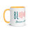 Thumbnail: Mug with Color Inside w/Pink BLOOMates Flowers and Tagline