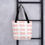 Thumbnail: Tote Bag w/Pink Repeating BLOOMates Brand Flowers