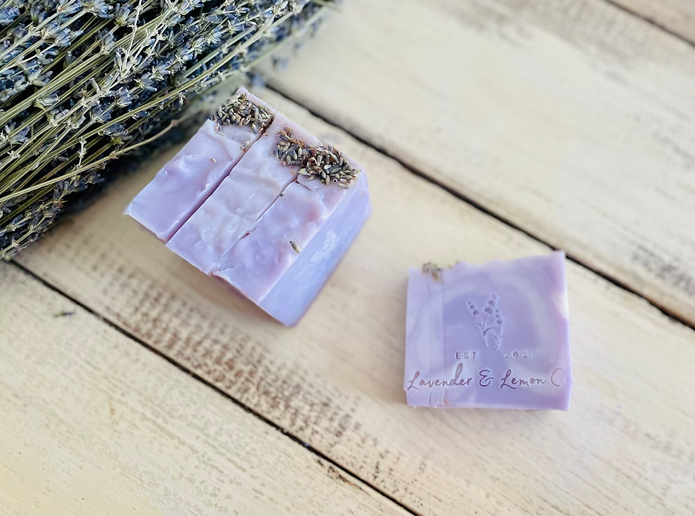 Lavender and Lemon Soap Set of 3 Bars