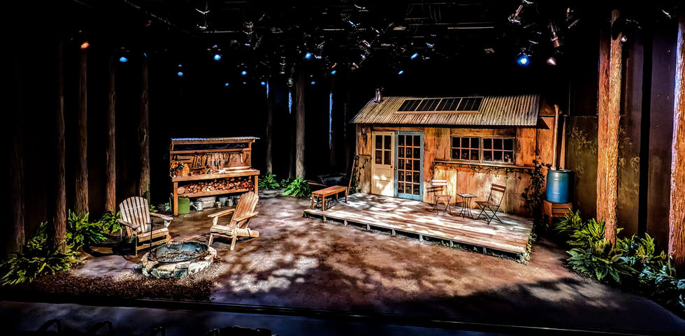 Production photo of the set of WALDEN