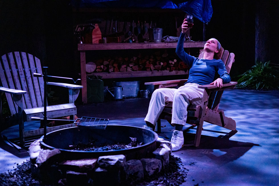 Production photo of the set of WALDEN