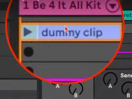 Comment créer des clips qui contrôlent Live : Dummy Clip