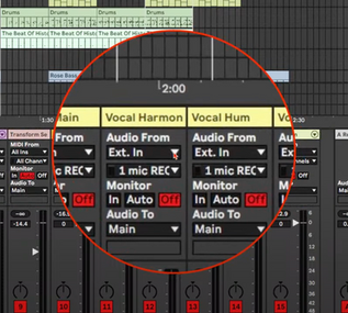 La Section Mixer des pistes de Live