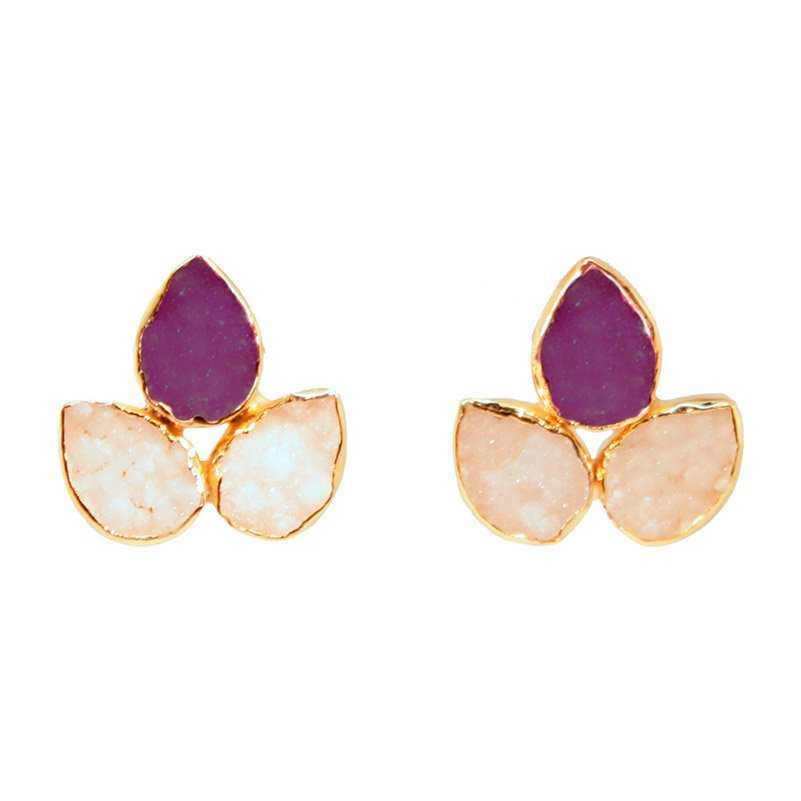 pendientes acus rosa fucsia