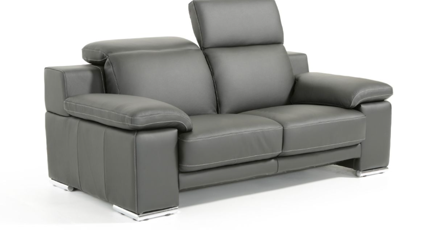 Thumbnail: Modern Italian black leather sofa set