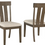 Thumbnail: 6 Piece dining set with bench in brown and beige wood