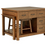 Thumbnail: 3 Piece kitchen island with extendable table in dark oak