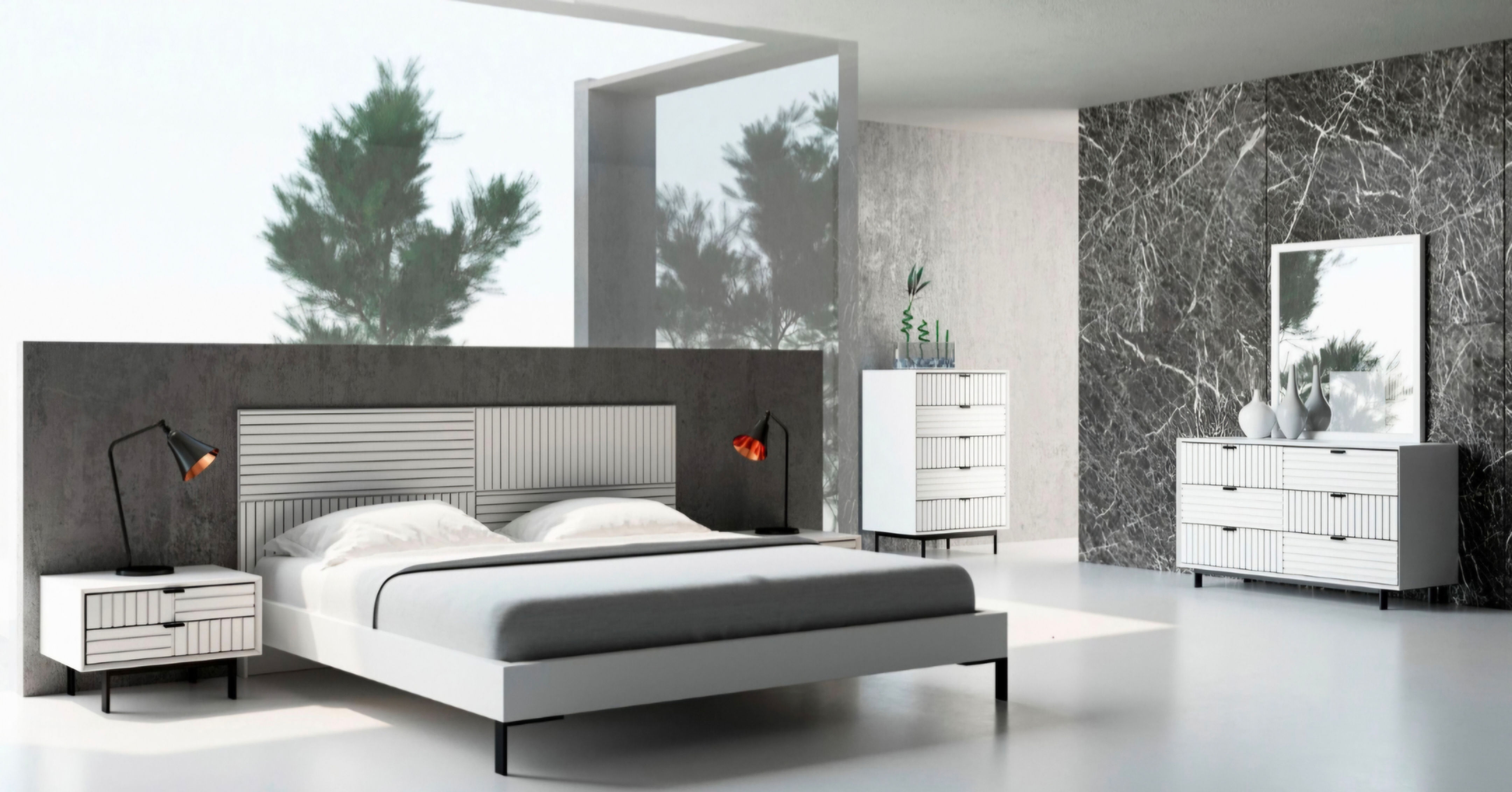 White bedroom set4 pieces