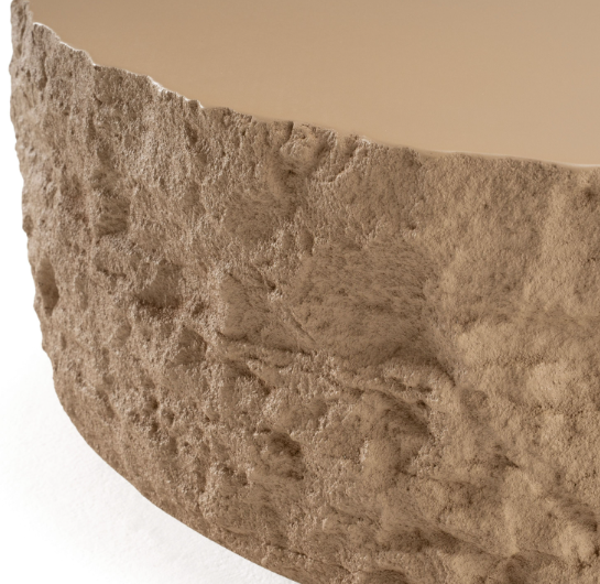 Thumbnail: Modern beige round coffee table