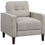 Thumbnail: 3 Piece tufted sofa set upholstered with rail arms in light grey