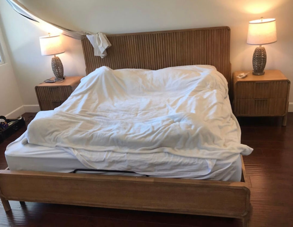 Thumbnail: Light brown 4 piece bedroom set